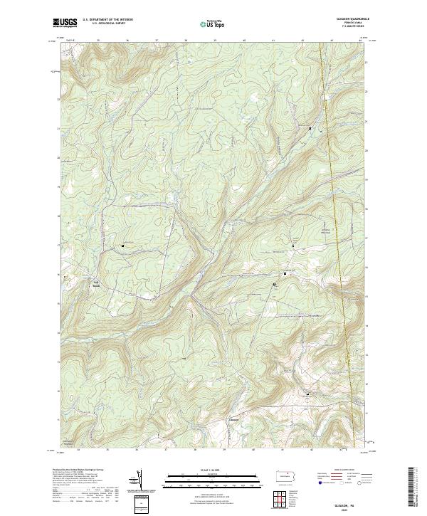 US Topo 7.5-minute map for Gleason PA