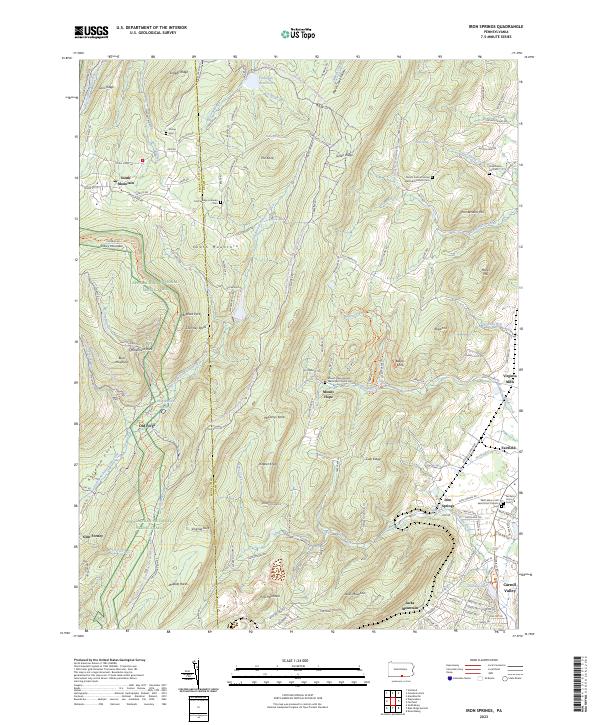 US Topo 7.5-minute map for Iron Springs PA
