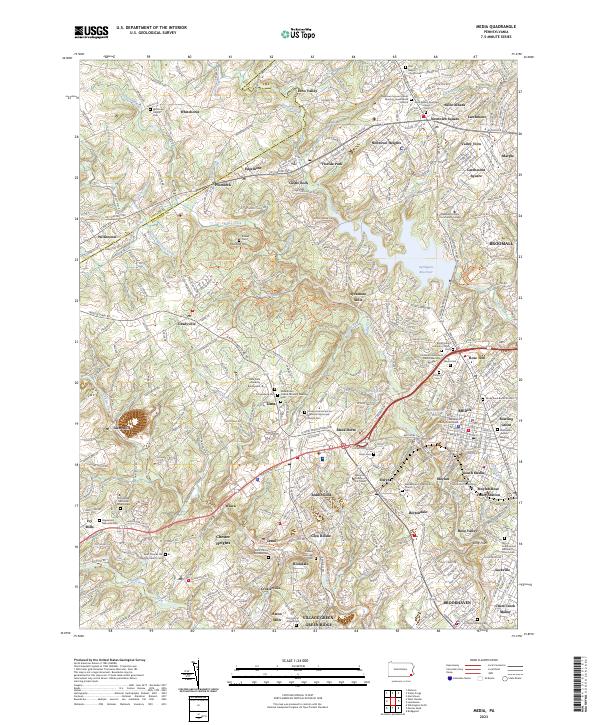 US Topo 7.5-minute map for Media PA
