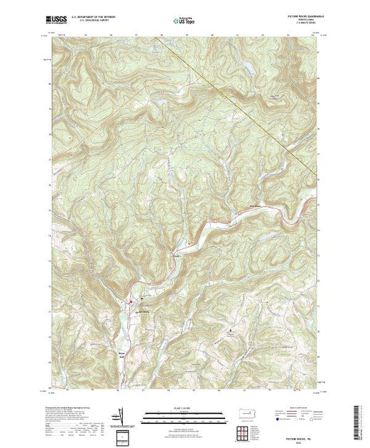 US Topo 7.5-minute map for Picture Rocks PA – American Map Store