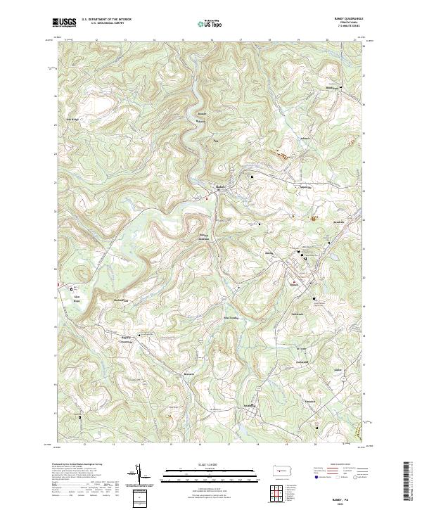 US Topo 7.5-minute map for Ramey PA