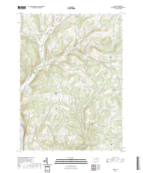 US Topo 7.5-minute map for Rome PA – American Map Store