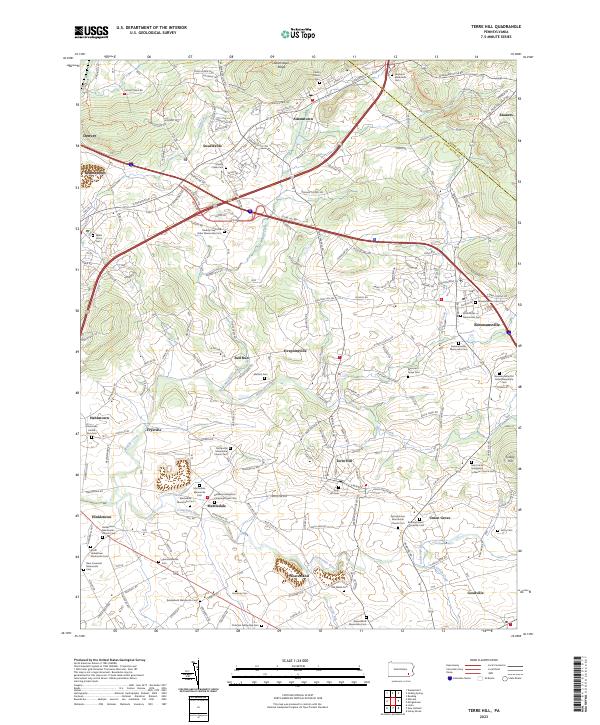 US Topo 7.5-minute map for Terre Hill PA