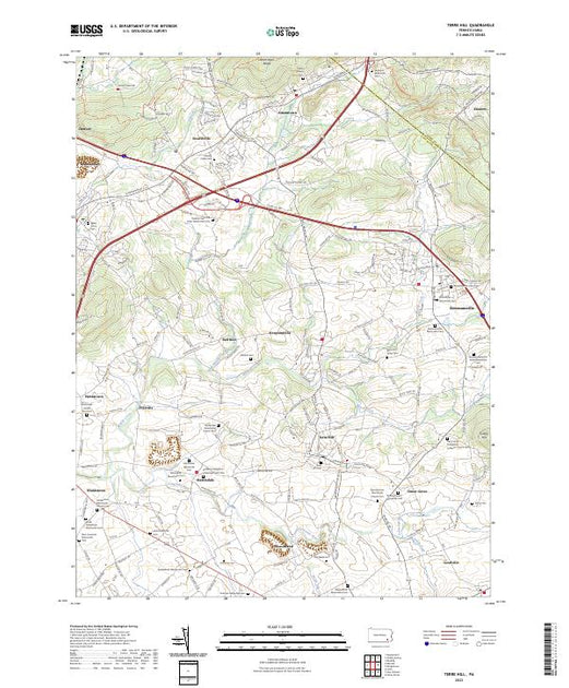 US Topo 7.5-minute map for Terre Hill PA – American Map Store