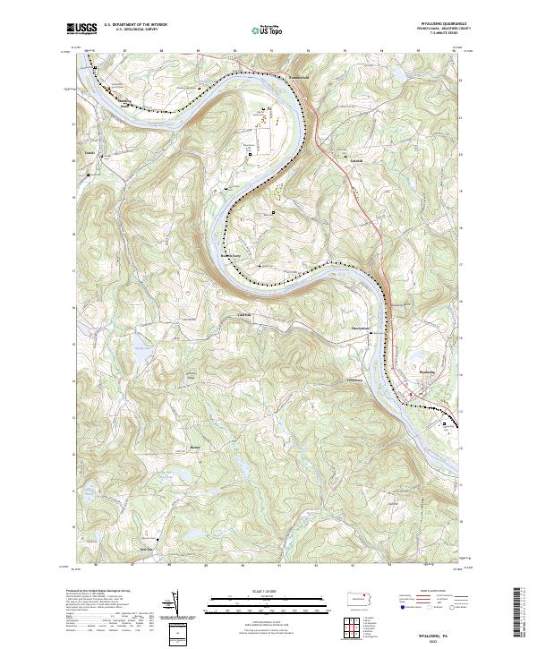 US Topo 7.5-minute map for Wyalusing PA