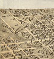 Bird's Eye View of Appleton, Wisconsin, 1867