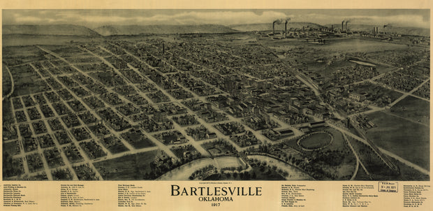 Bird's Eye View of Bartlesville, Oklahoma, 1917
