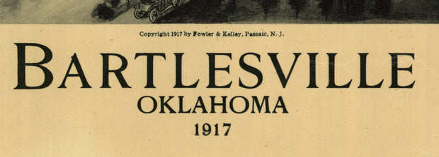 Bird's Eye View of Bartlesville, Oklahoma, 1917