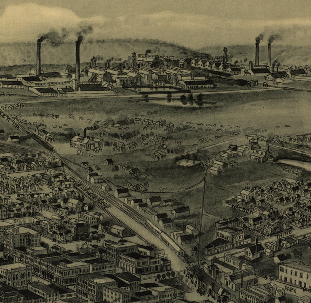 Bird's Eye View of Bartlesville, Oklahoma, 1917