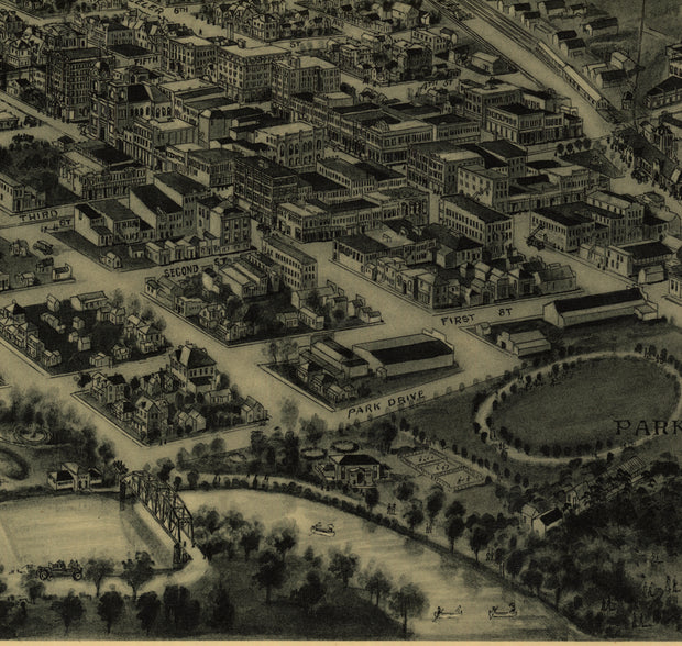 Bird's Eye View of Bartlesville, Oklahoma, 1917