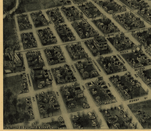 Bird's Eye View of Bartlesville, Oklahoma, 1917