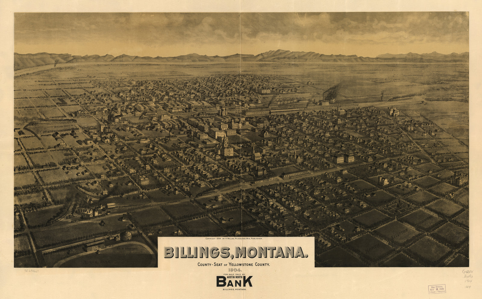 Bird's Eye View of Billings, Montana, 1904