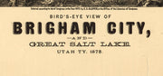 Bird's Eye View of Brigham City and Great Salt Lake, Utah, 1875