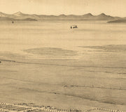 Bird's Eye View of Brigham City and Great Salt Lake, Utah, 1875