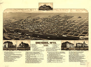 Bird's Eye View of Cheyenne, Wyoming, 1882