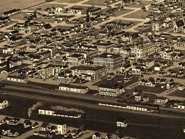 Bird's Eye View of Cheyenne, Wyoming, 1882