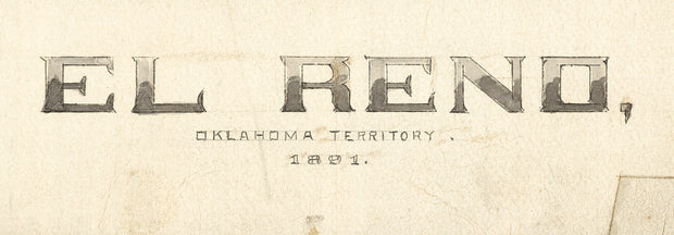 Bird's Eye View of El Reno, Oklahoma Territory, 1891