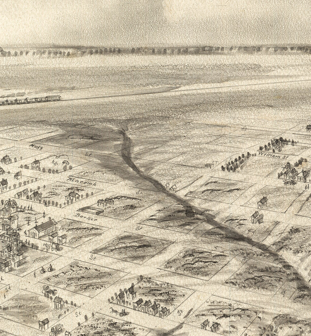 Bird's Eye View of El Reno, Oklahoma Territory, 1891