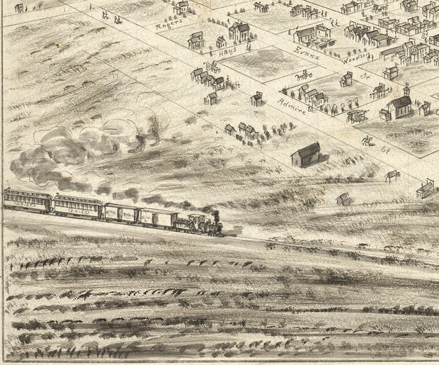 Bird's Eye View of El Reno, Oklahoma Territory, 1891