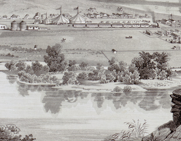 Bird's Eye View of Green River, Wyoming, 1875