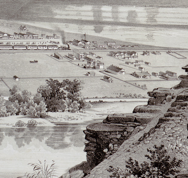 Bird's Eye View of Green River, Wyoming, 1875