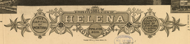 Bird's Eye View of Helena, Montana, 1883