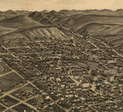 Bird's Eye View of Helena, Montana, 1883