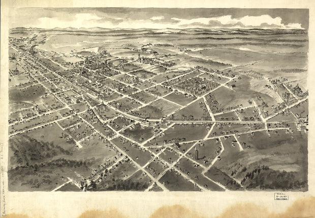 Bird's Eye View of Hickory, North Carolina, 1907