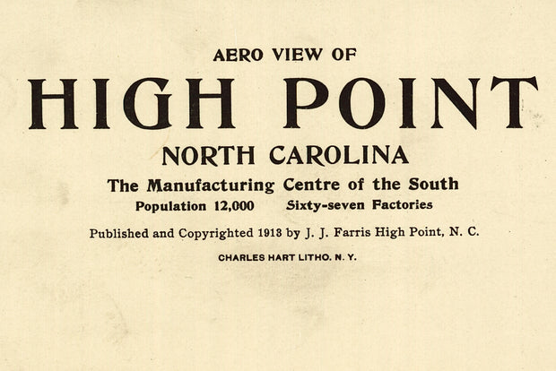 Bird's Eye View of High Point, North Carolina, 1913