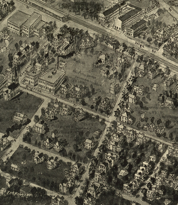 Bird's Eye View of High Point, North Carolina, 1913