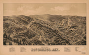 Bird's Eye View of Hot Springs Arkansas, 1888