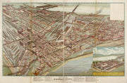 Panoramic View of the West Bottoms, Kansas City, 1840