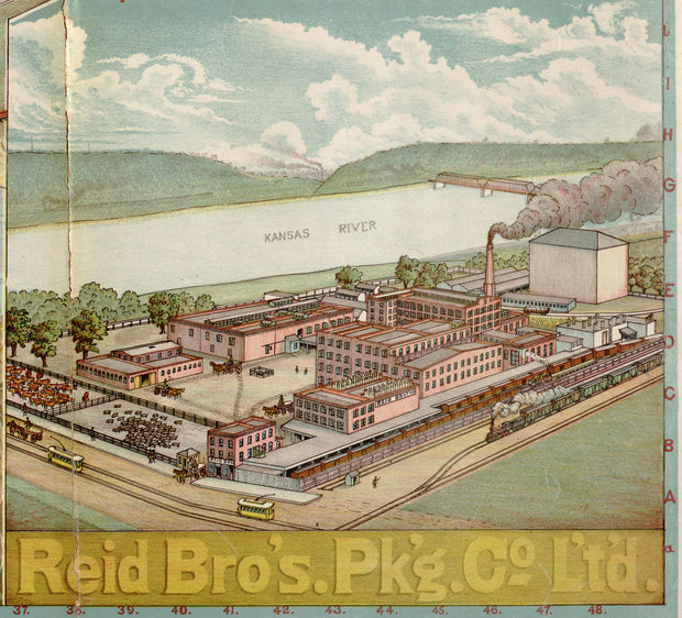 Panoramic View of the West Bottoms, Kansas City, 1840