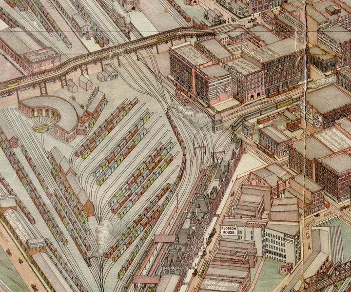 Panoramic View of the West Bottoms, Kansas City, 1840