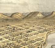 Bird's Eye View of Lake City, Minnesota, 1867
