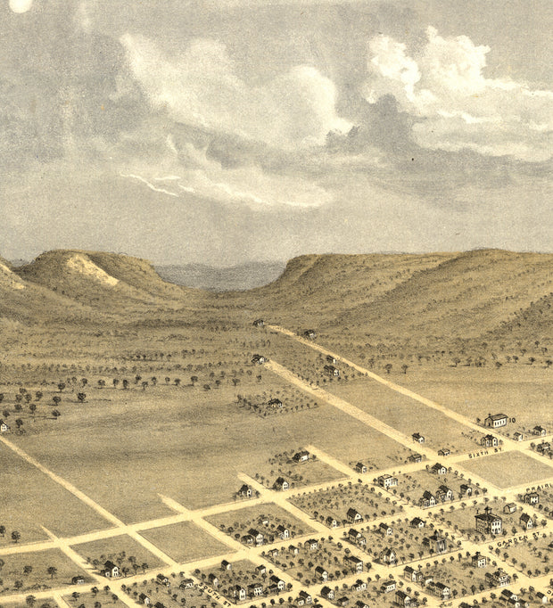 Bird's Eye View of Lake City, Minnesota, 1867