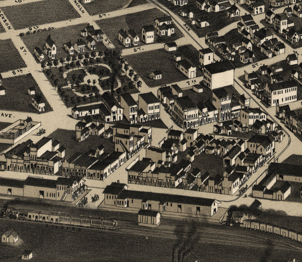 Bird's Eye View of Las Vegas, N.M., 1882