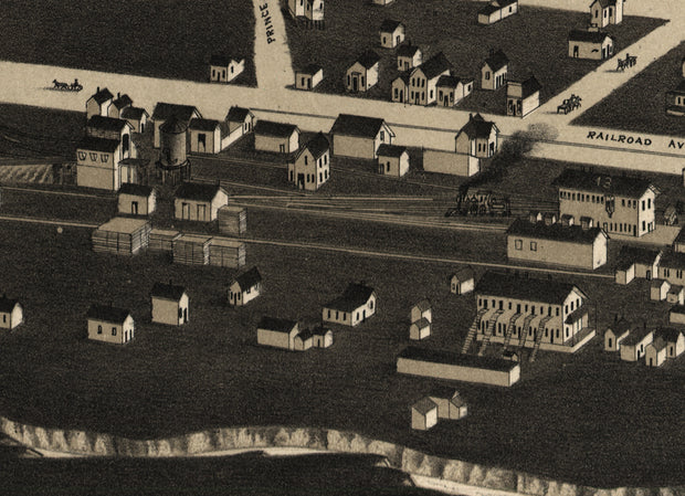 Bird's Eye View of Las Vegas, N.M., 1882