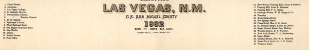 Bird's Eye View of Las Vegas, N.M., 1882