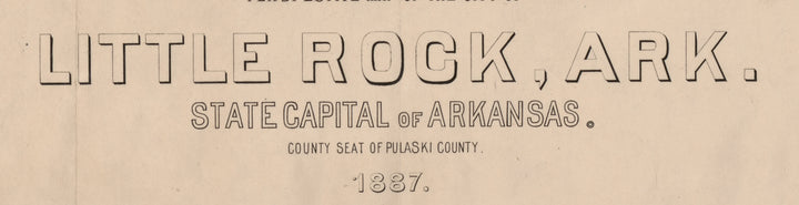 Perspective Map of Little Rock, Arkansas, 1887