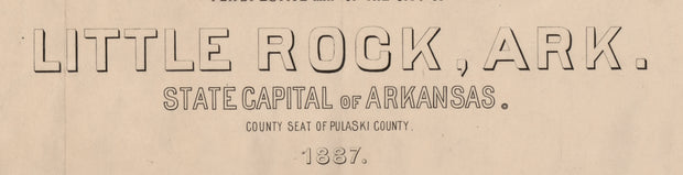 Perspective Map of Little Rock, Arkansas, 1887