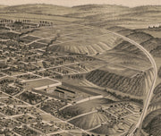 Perspective Map of Little Rock, Arkansas, 1887