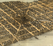 Bird's Eye View of Madison, Wisconsin, 1867