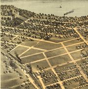 Bird's Eye View of Madison, Wisconsin, 1867