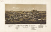 Bird's Eye View of Menomonee Falls, Wisconsin, 1886