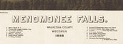 Bird's Eye View of Menomonee Falls, Wisconsin, 1886