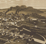 Bird's Eye View of Menomonee Falls, Wisconsin, 1886