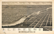 Panoramic View of the City of Minneapolis, Minnesota, 1879