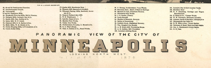 Panoramic View of the City of Minneapolis, Minnesota, 1879