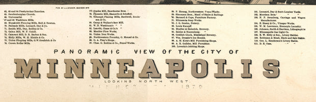 Panoramic View of the City of Minneapolis, Minnesota, 1879